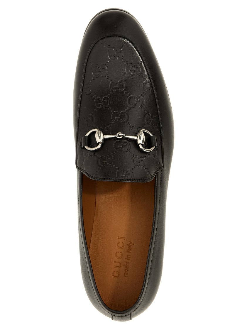 Gucci Morsetto Leather Loafers With Gg Monogram