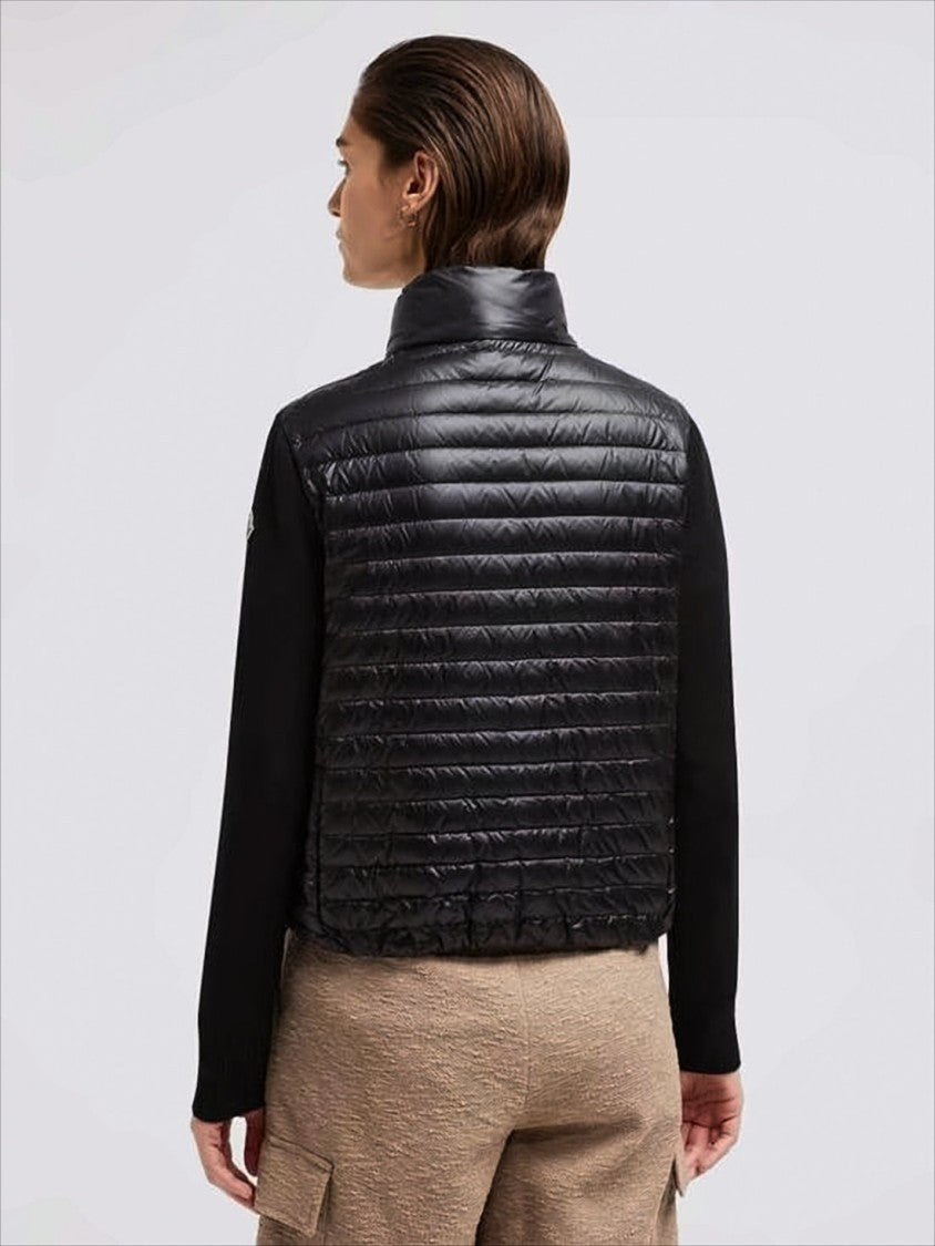 Moncler Quilted Lightweightjacket With Knit Sleeves
