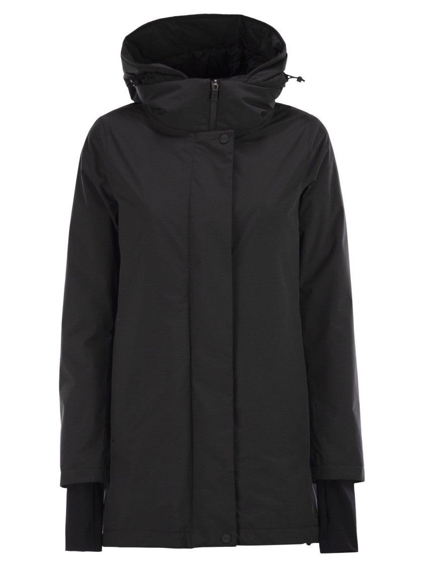 Herno A-Shaped Down Jacket With Hood, 2 Layers
