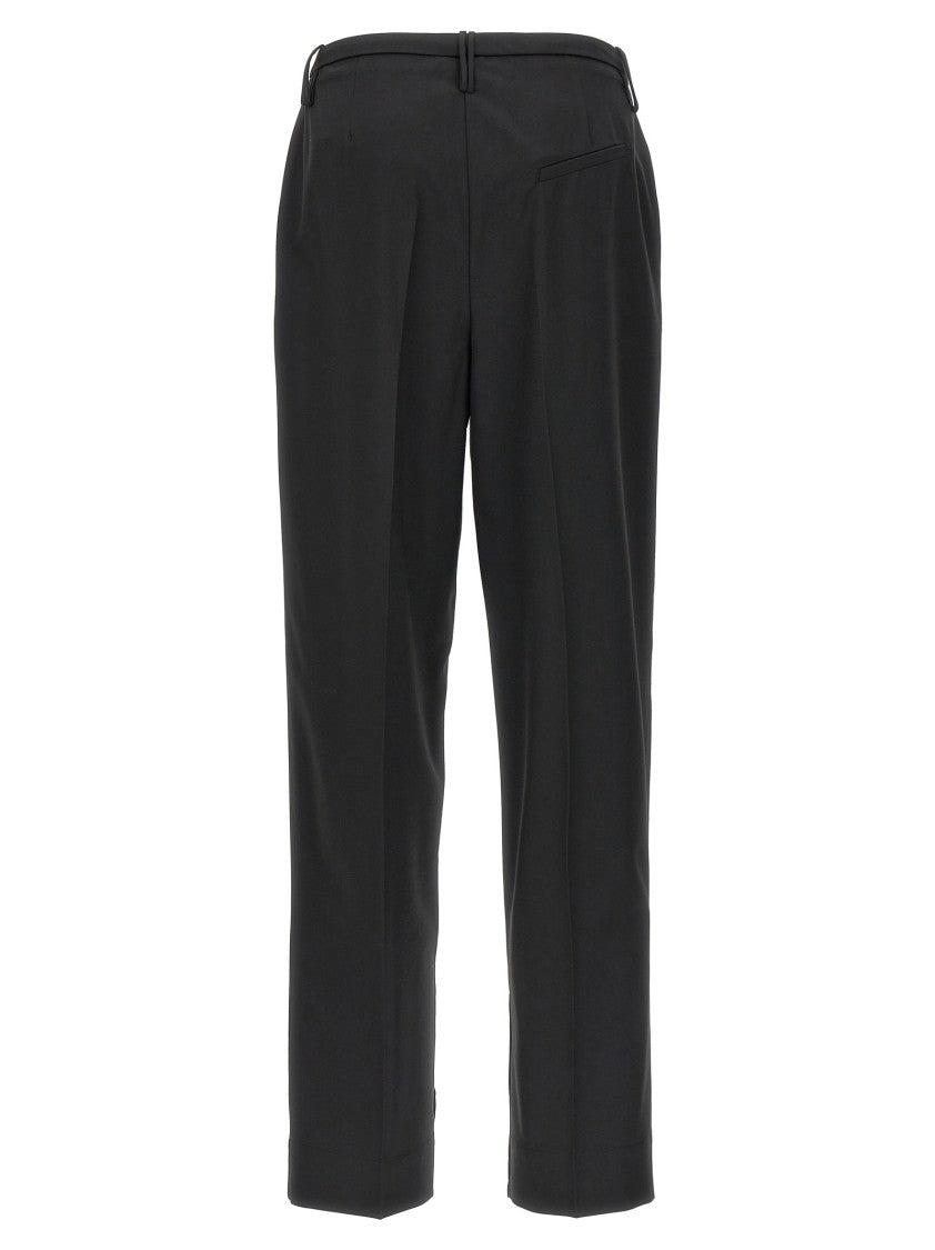 Ganni Straight Leg Pleated Trousers