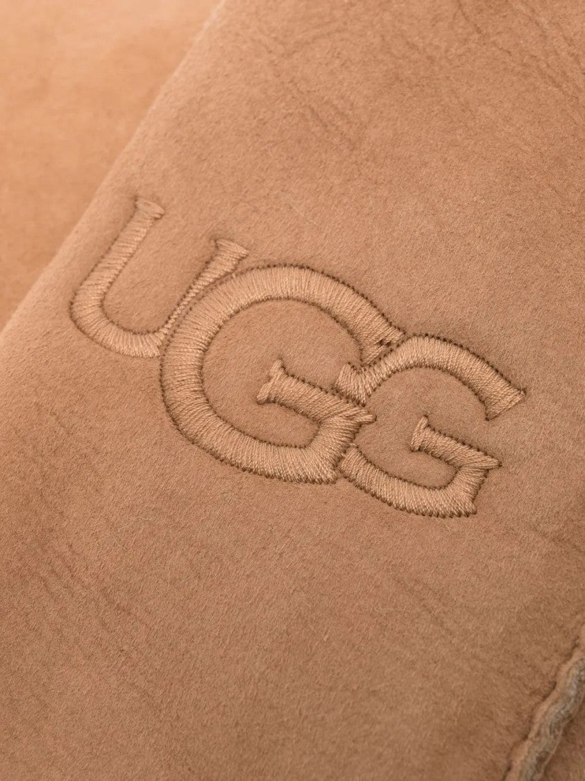 Ugg Casual Brown Leather Gloves