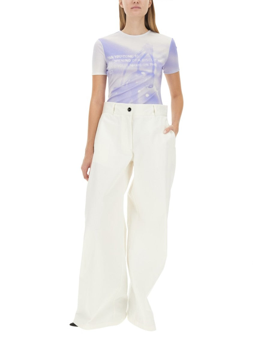Jil Sander Graphic Slim-Fit T-Shirt With Keyhole Detail