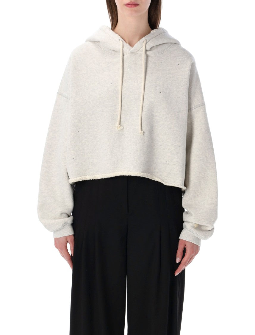Golden Goose Star Embellished Cropped Hoodie