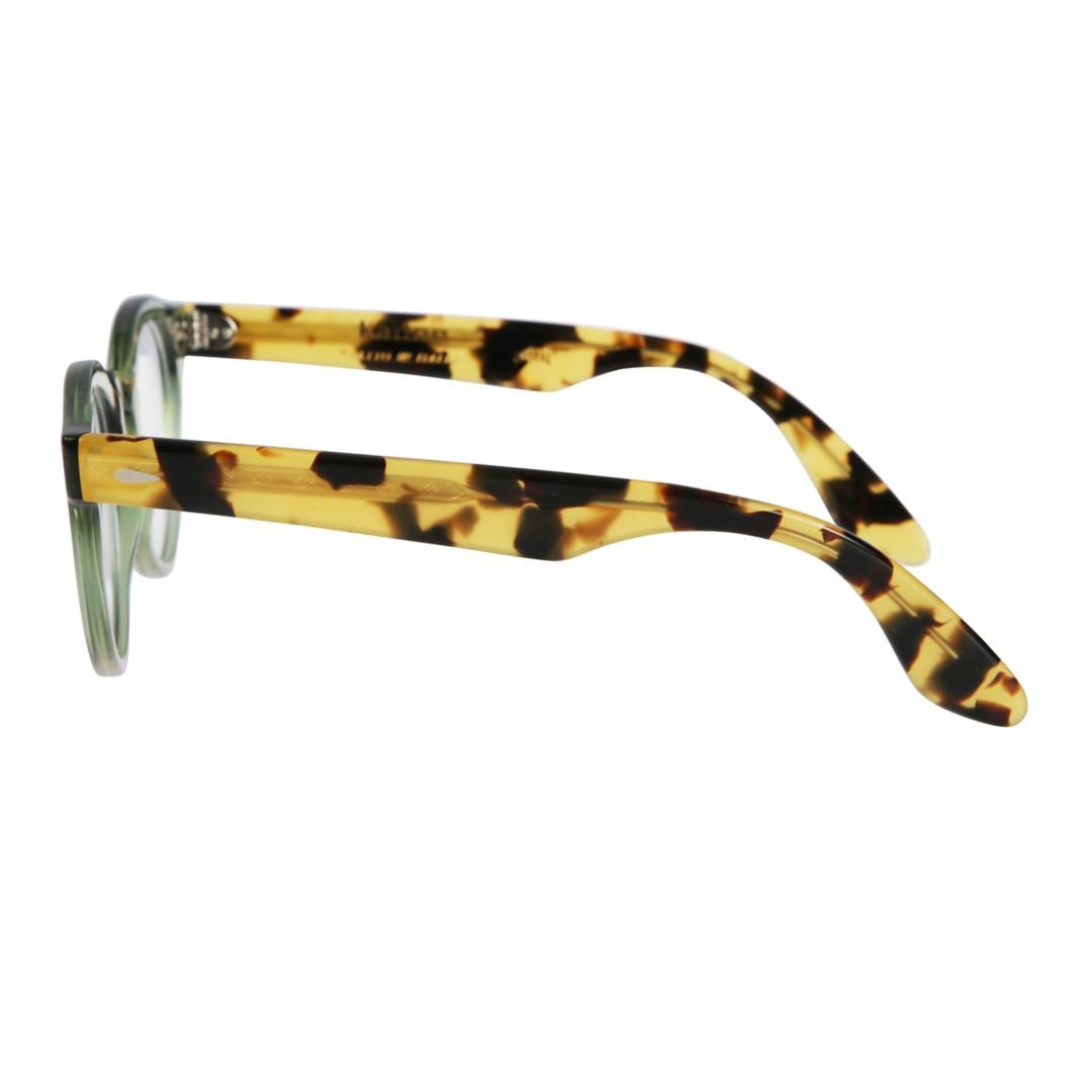 Kador Olive Green Robin Tortoiseshell Round Eyeglasses