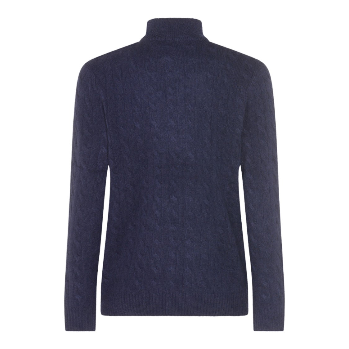 Polo Ralph Lauren Cable Knit Contrasting Logo Half-Zip Sweater