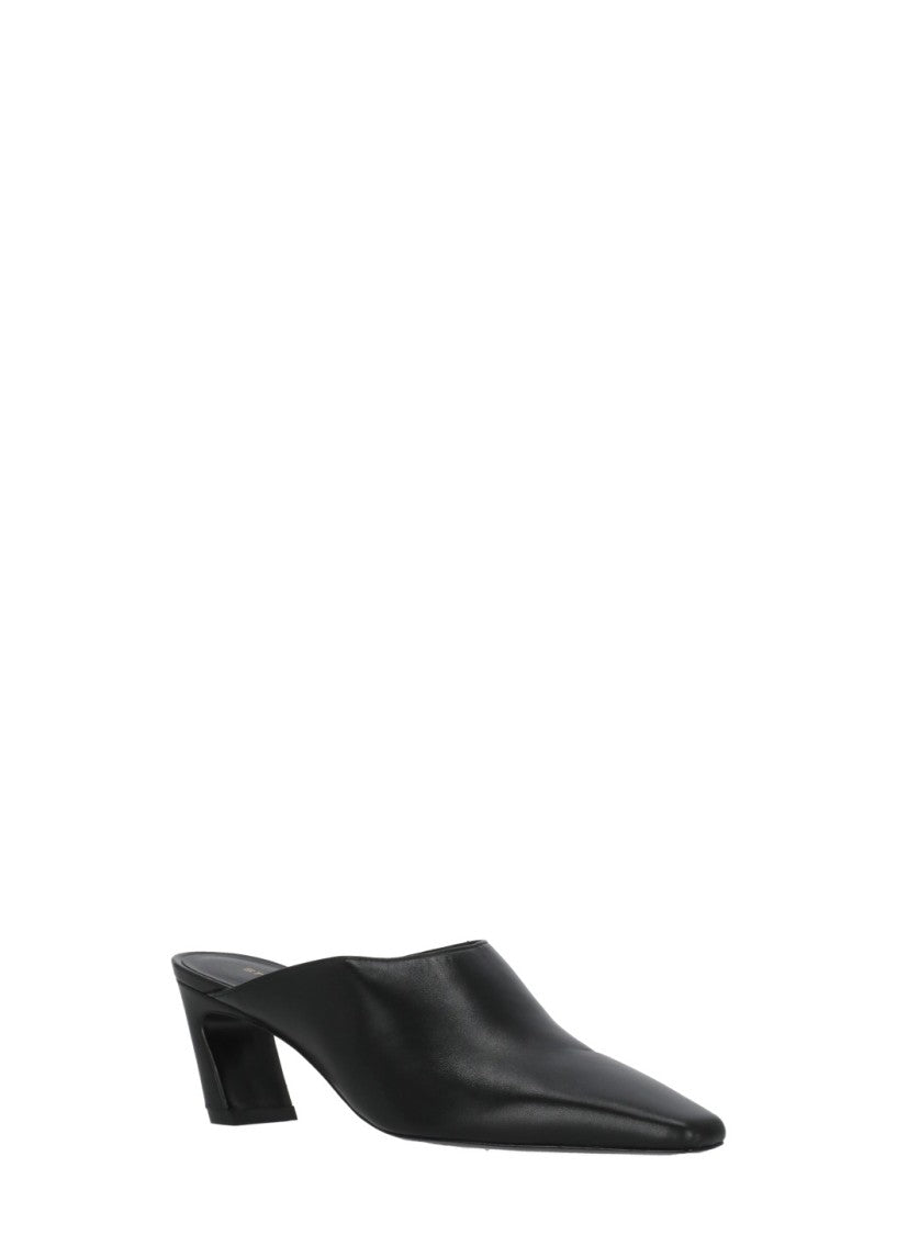 Stuart Weitzman Black Stassi 50 Leather Mules
