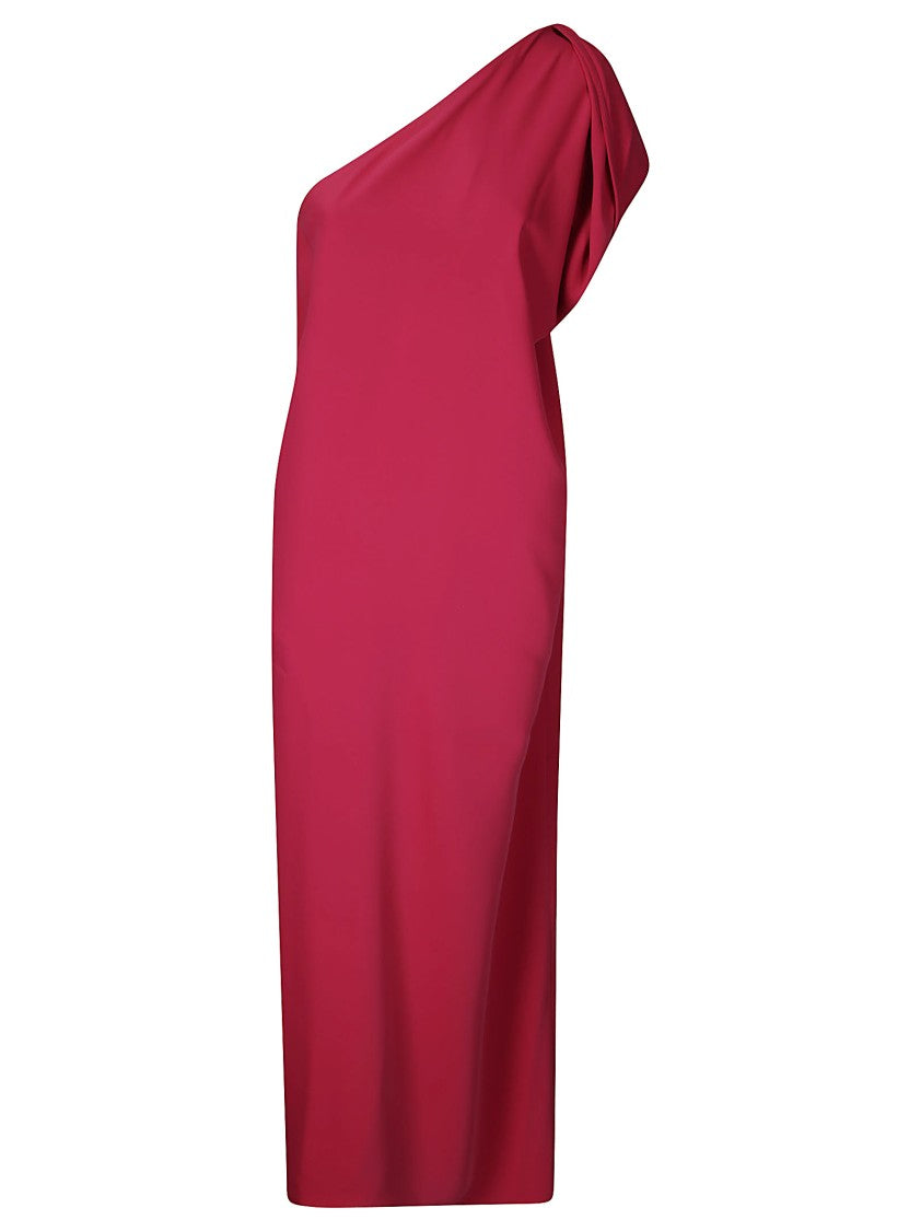 P.A.R.O.S.H. One-Shoulder Crossover Maxi Dress With Side Slit
