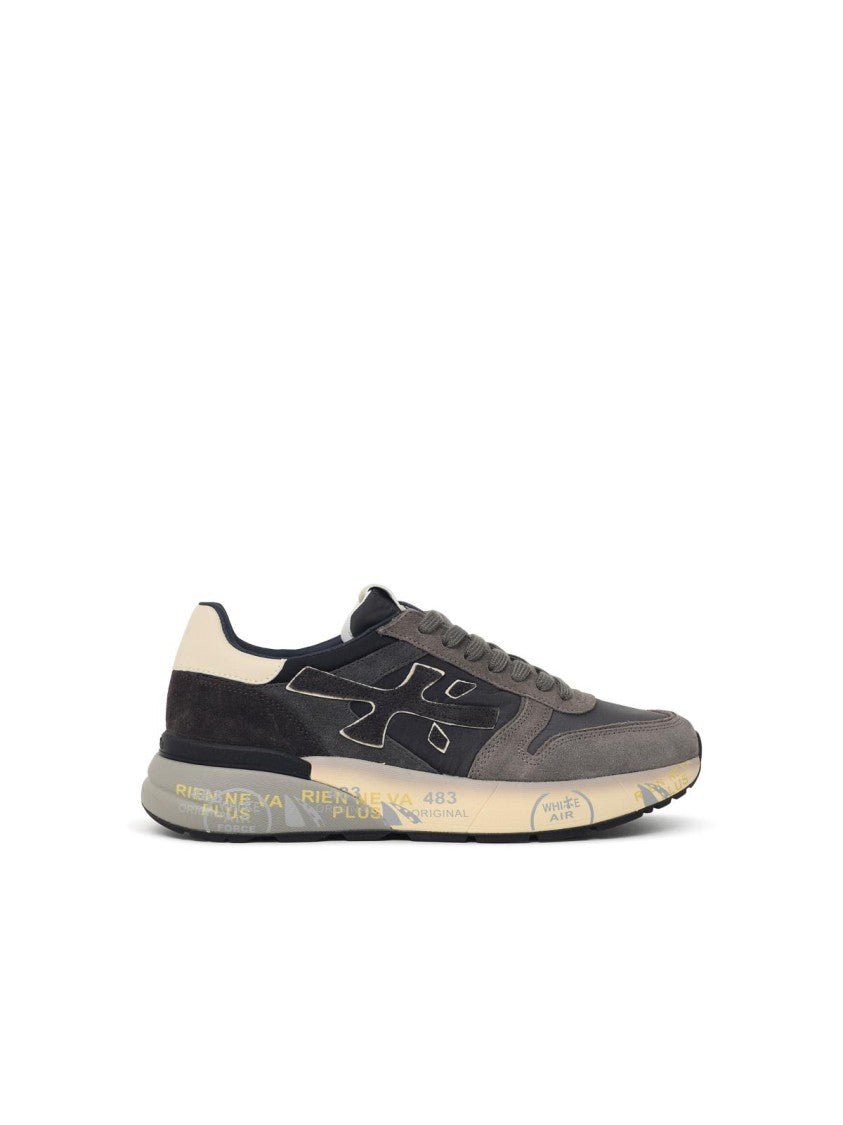 Premiata 'Mick 8433' Grey Suede Blend Sneakers