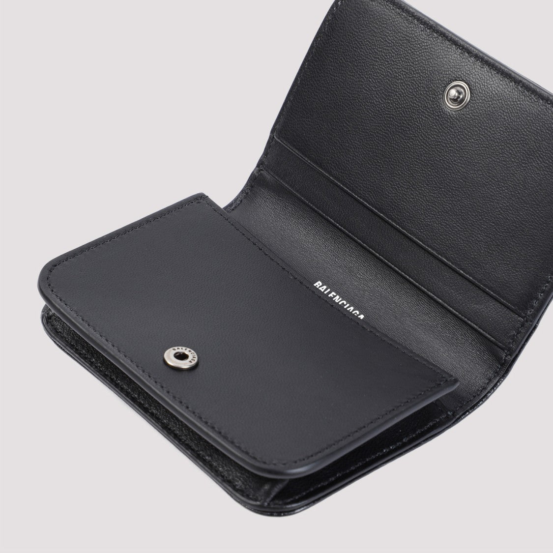 Balenciaga Monaco Fla Ca Hol Black Lamb Leather Credit Card Case