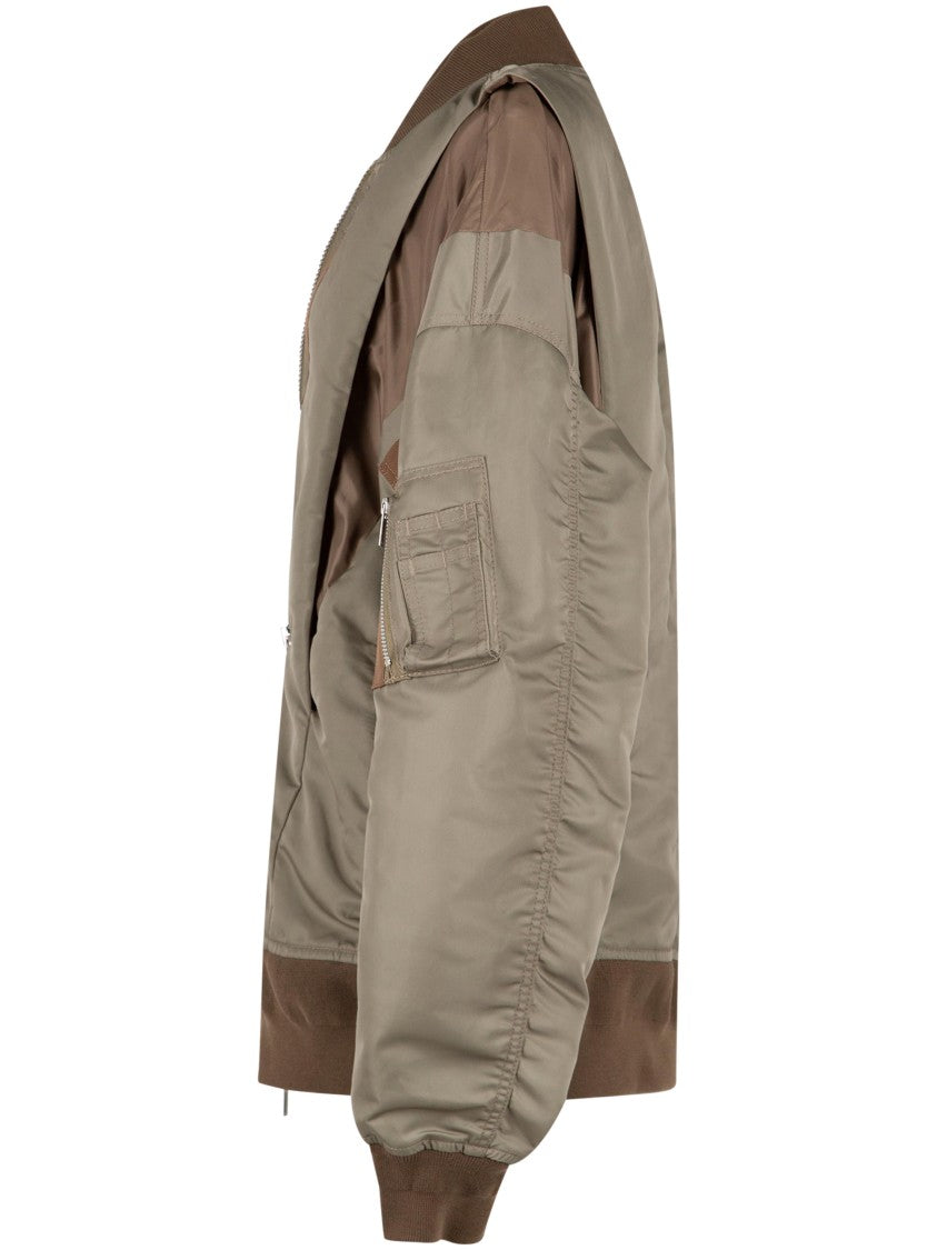 Sacai Beige Bomber Blouson Jacket