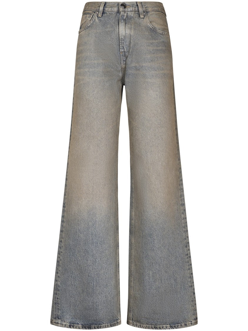 Haikure Wide-Leg Trousers With High Waist And Five-Pocket Design