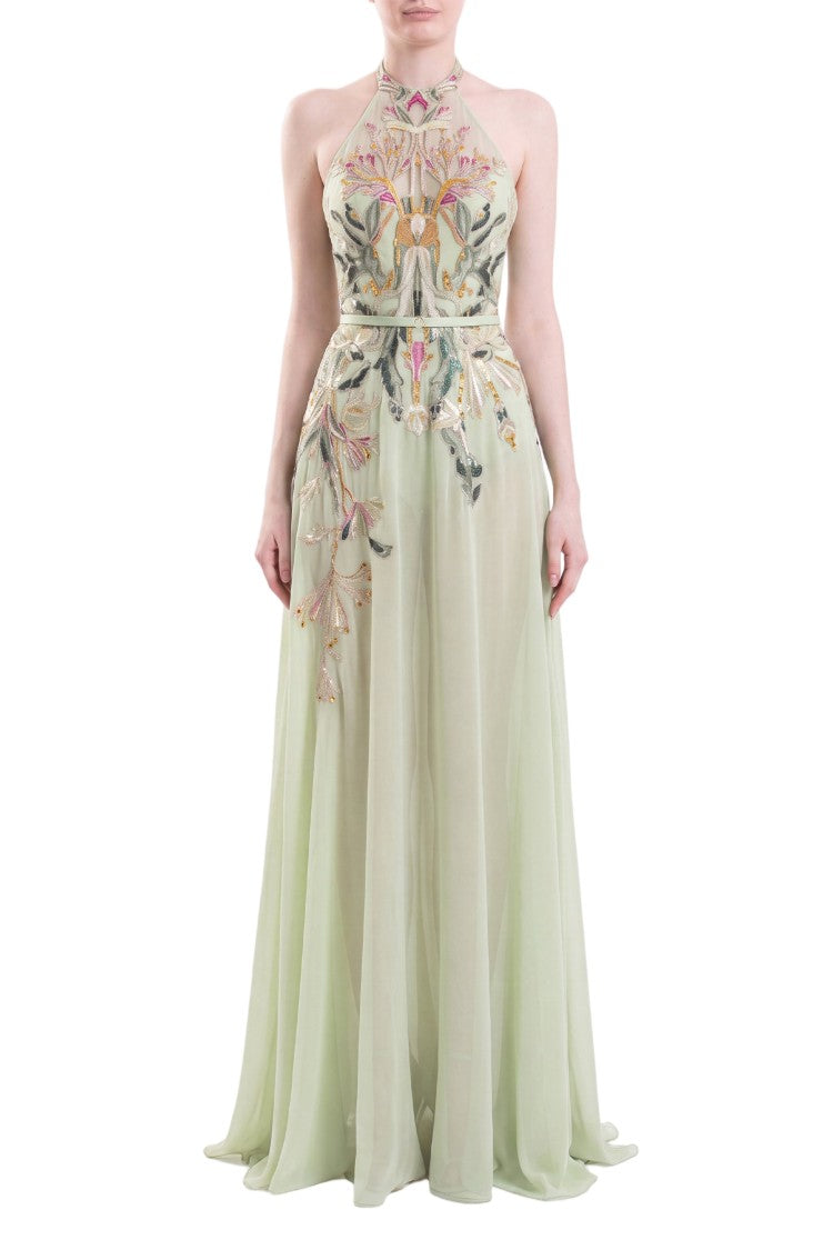 Saiid Kobeisy Embroidered Georgette Dress