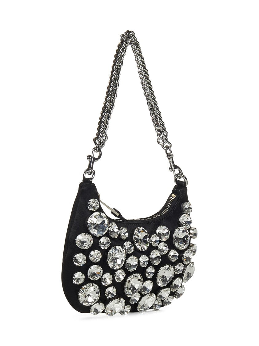 Moschino Black Satin Shoulder Bag