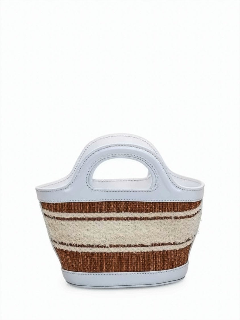 Marni Textured Tote Bag With Reinforced Edges And Cut-Out Handles