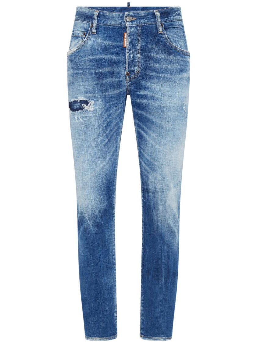 Dsquared2 Faded Blue Slim Fit Skater Jeans
