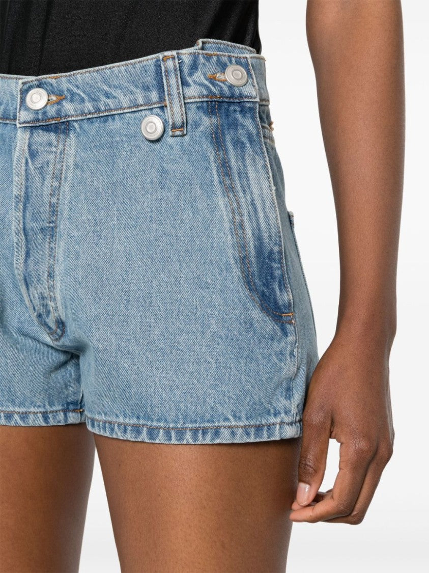 Coperni Light Blue Cotton Denim Shorts