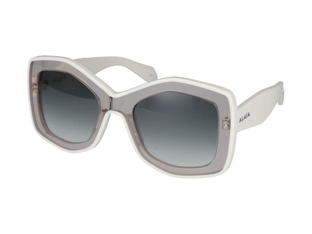 Azzedine Alaïa Nude Oversized Square Frame Sunglasses