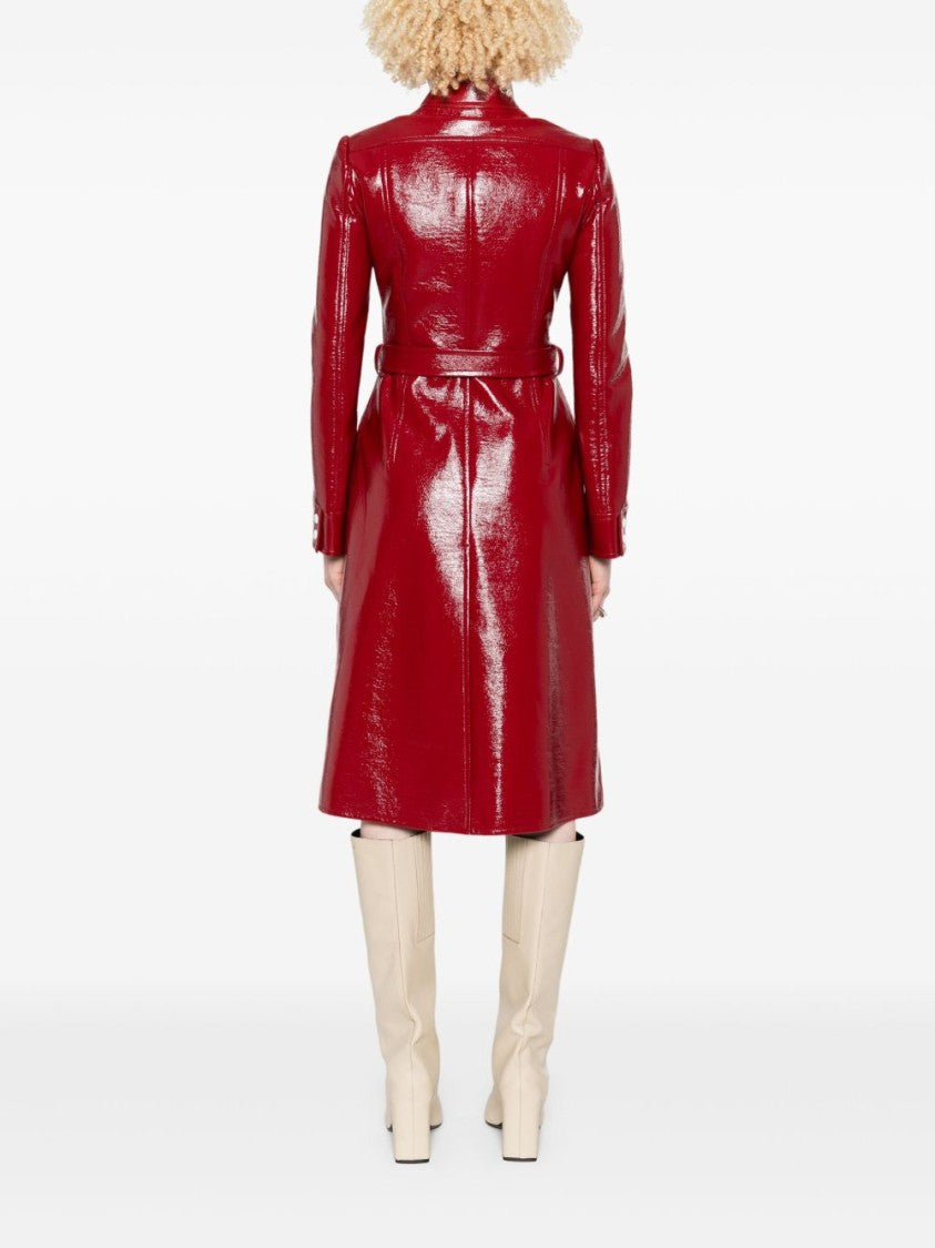 Courrèges Glossy Brick Red Coat