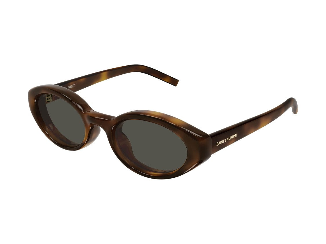 Saint Laurent Sl 567 Plump Oversized Round Tortoiseshell Sunglasses
