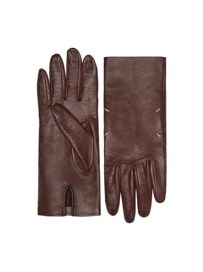 Maison Margiela Brown Lambskin Leather Gloves