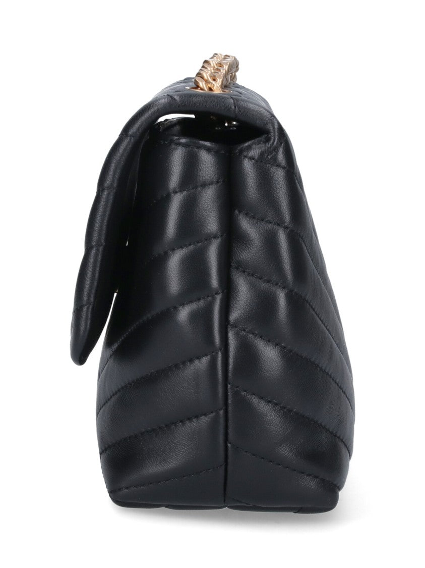 Tory Burch "Kira" Small Shoulder Bag, In Black Lambskin