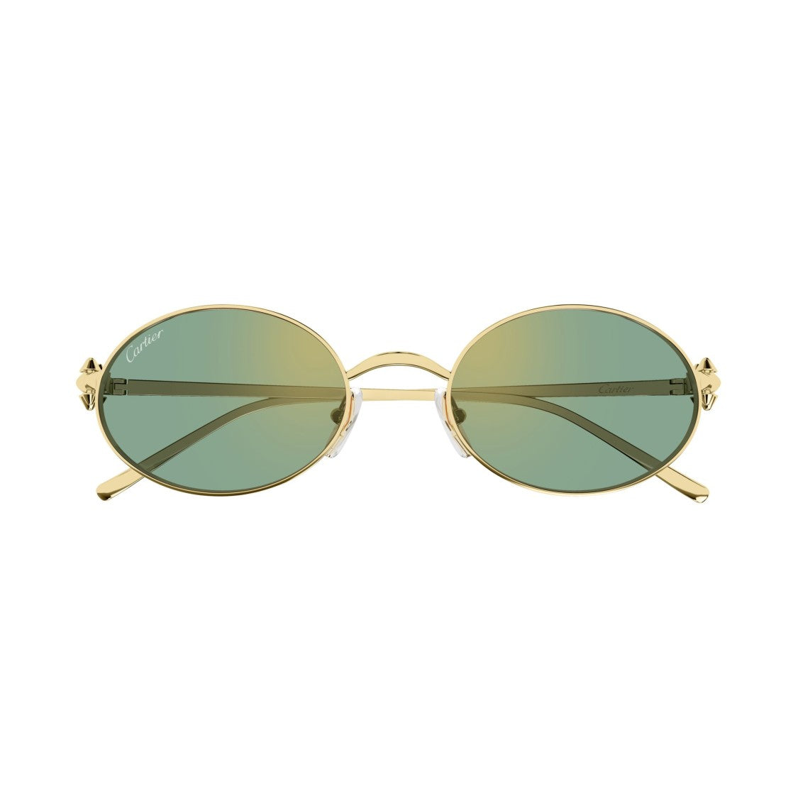 Cartier Ct0644s Oval-Shaped Gold Metal Sunglasses