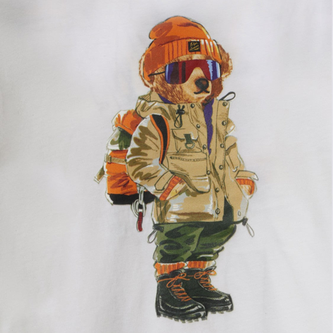 Polo Ralph Lauren Short-Sleeve Graphic T-Shirt With Outdoor Bear Motif