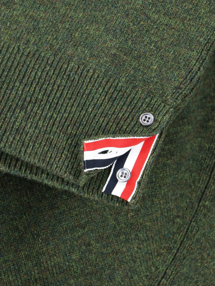 Thom Browne Green 4-Bar Wool Sweater