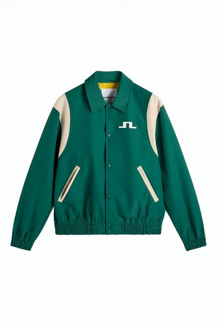 J Lindeberg Deep Green Casual Jacket With Contrasting Accents