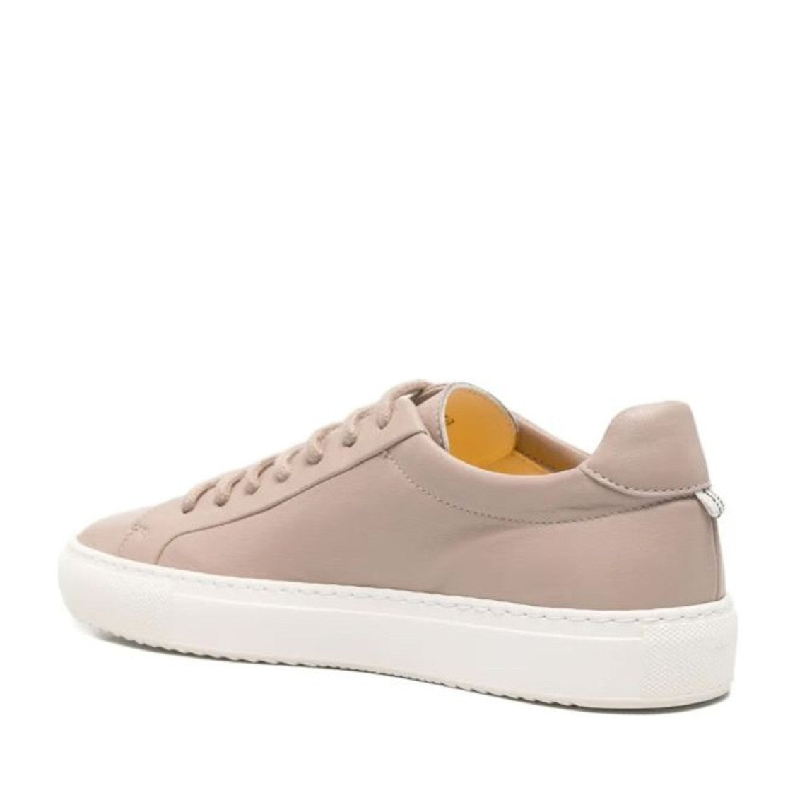 Doucal's Beige Minimalist Leather Sneakers