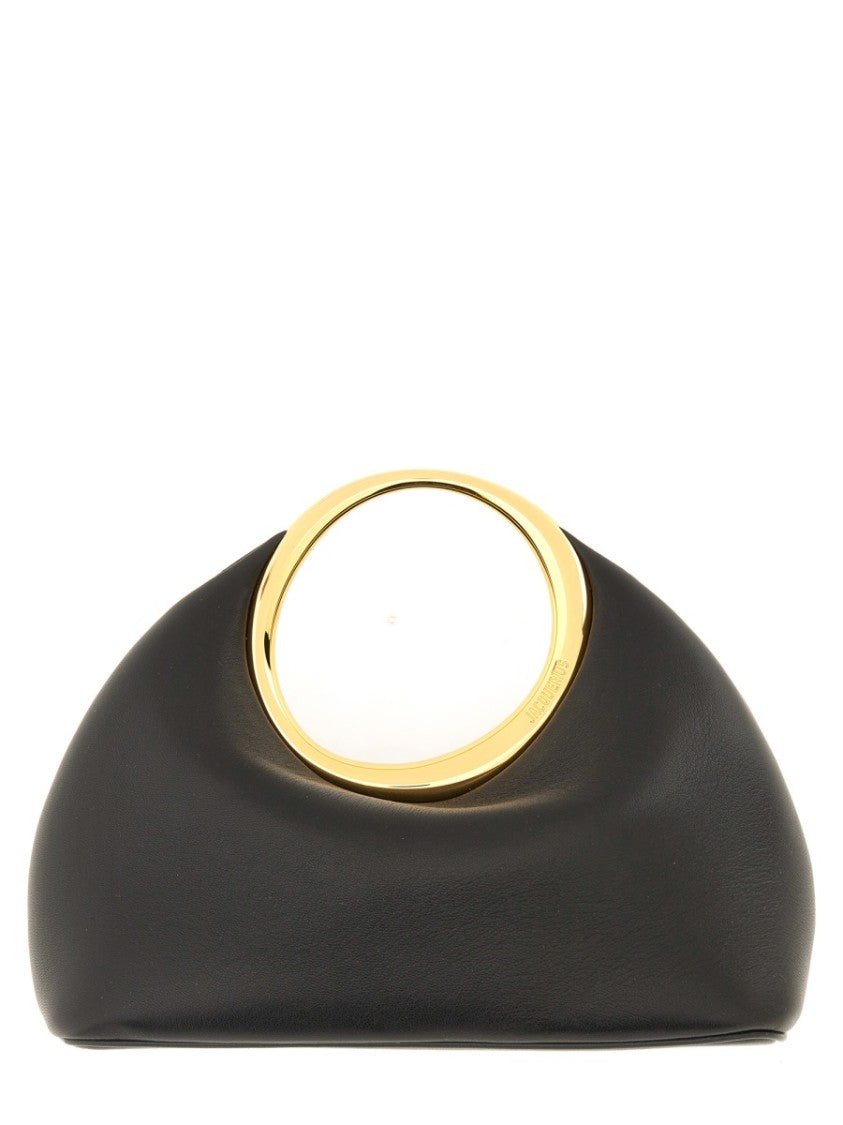 Jacquemus Le Petit Calino Crescent Metal Handle Shoulder Bag