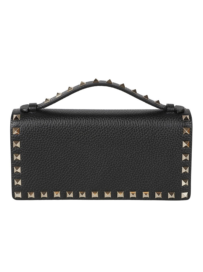 Valentino Garavani Pyramid Studded Calf Leather Wallet