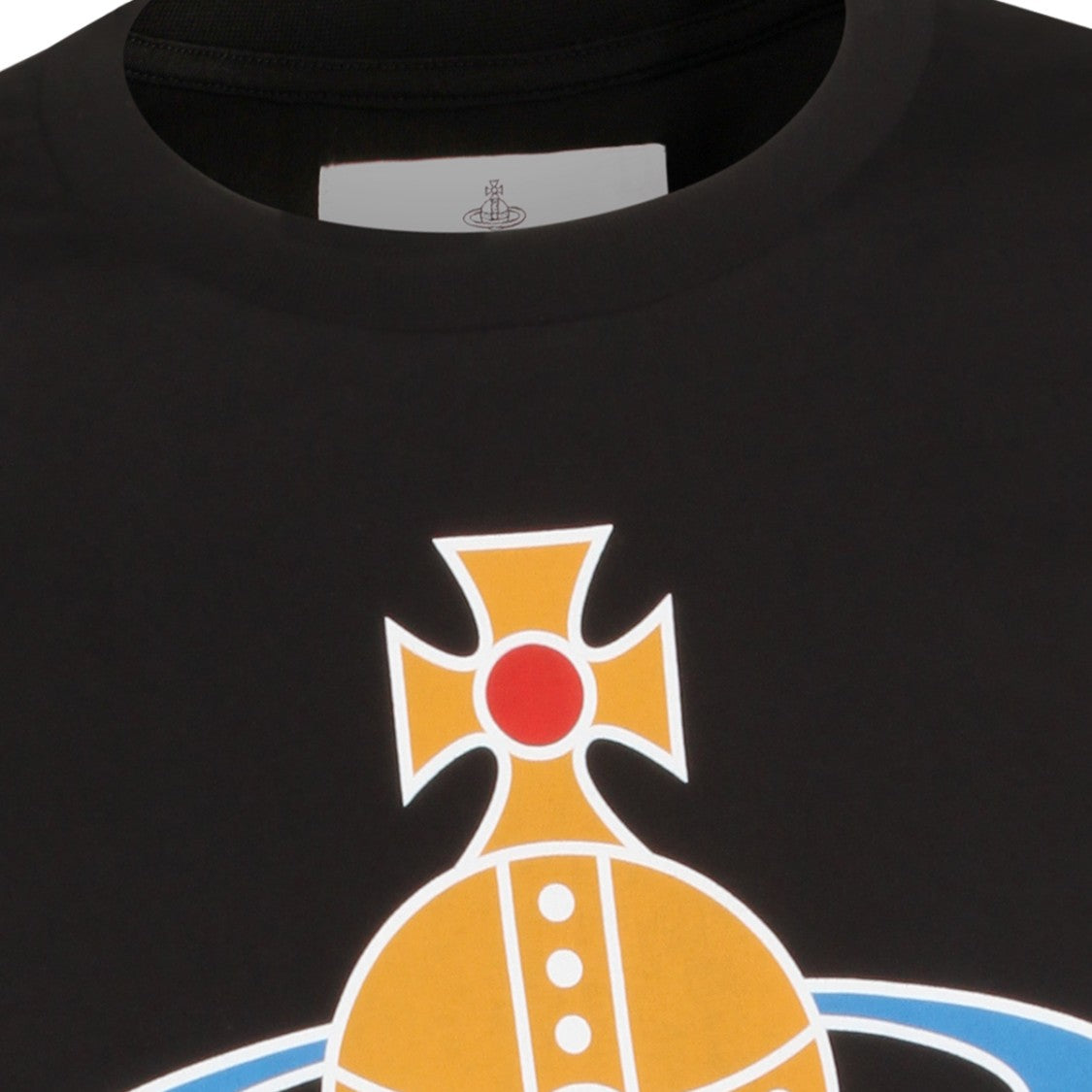 Vivienne Westwood Black Short-Sleeve T-Shirt With Graphic Emblem
