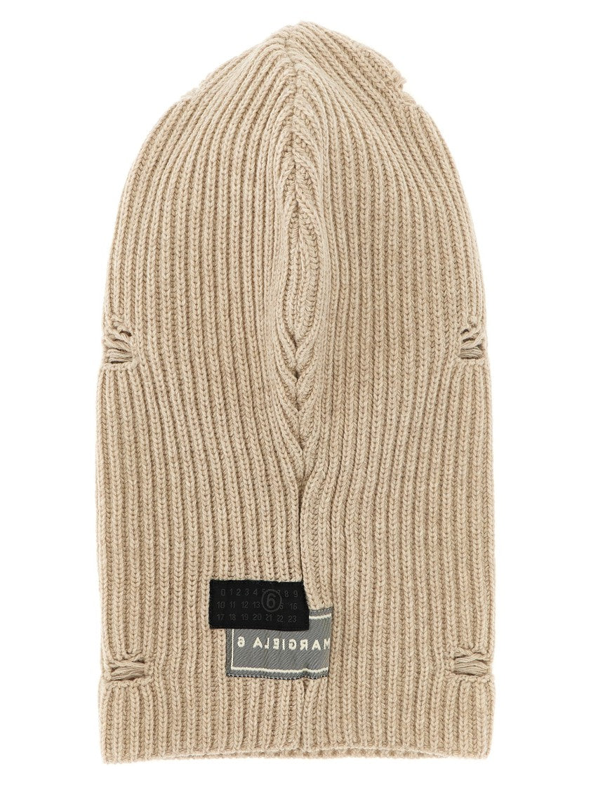 Mm6 By Maison Margiela Distressed Wool Balaclava