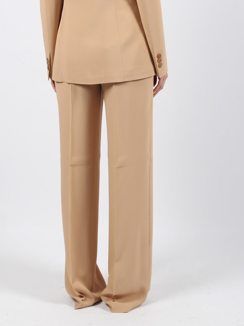 Alberta Ferretti Enver Satin Palazzo Pants