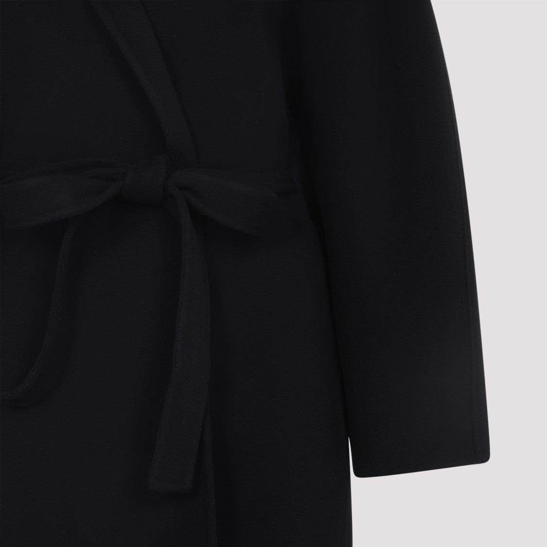 Alberta Ferretti Double Black Wool Coat