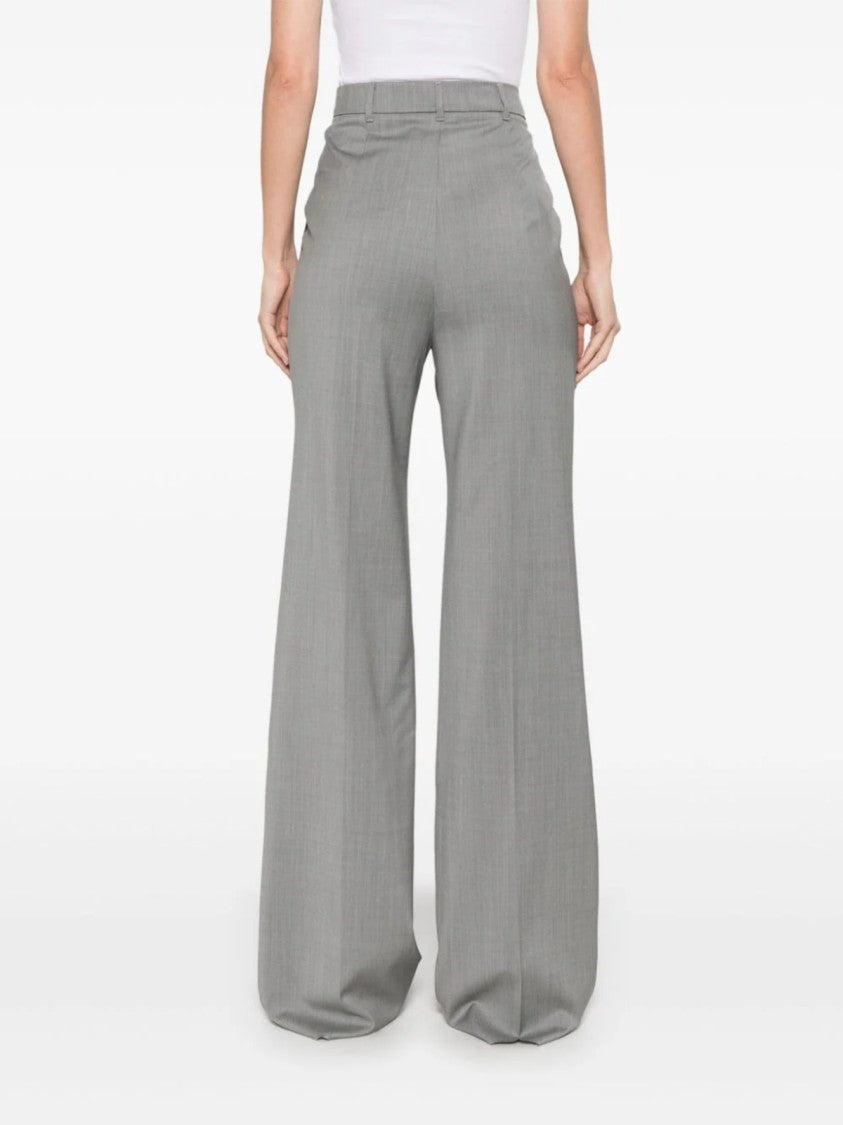 Max Mara Grey Wide-Leg Trousers