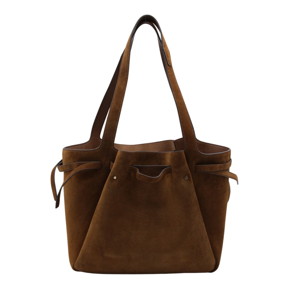 Tory Burch Suede Handbag With Adjustable Silhouette
