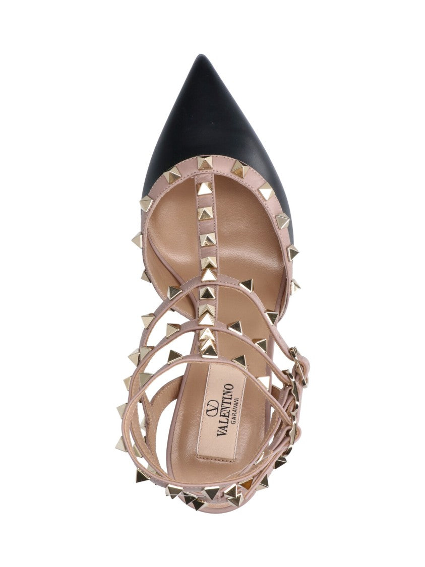 Valentino Garavani Black Rockstud 65 Studded Leather Pumps