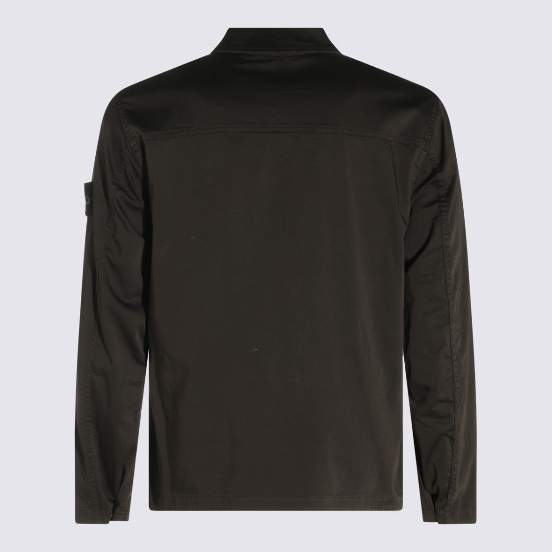 Stone Island Sleek Zip-Up Shirt With Classic Collar