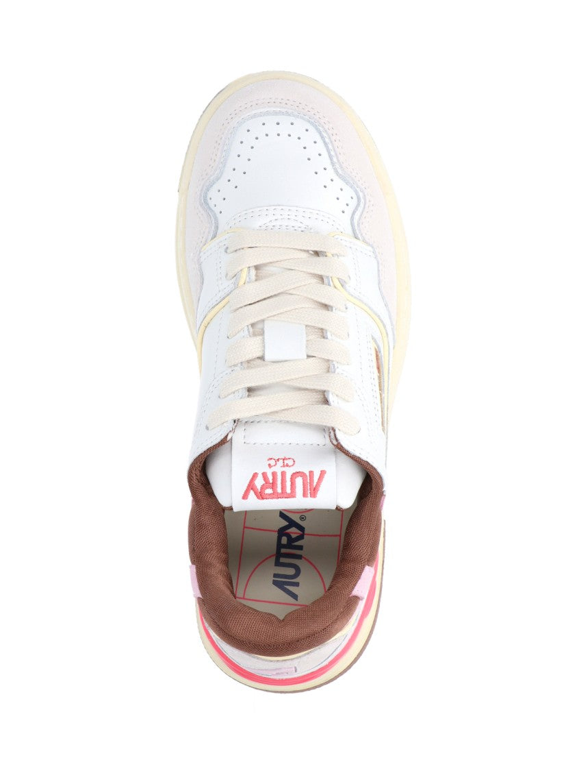 Autry Clc Low-Top Sneakers In White Leather