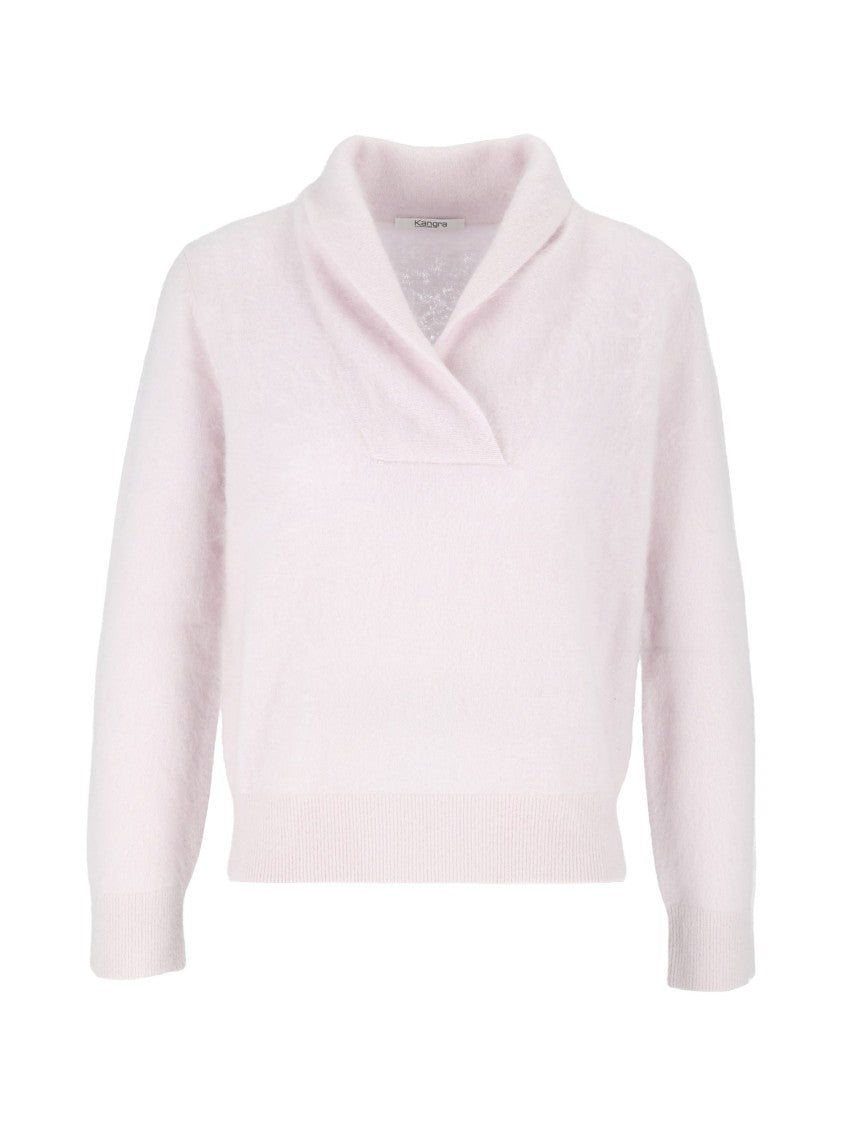 Kangra Cashmere Brushed Cashmere Shawl Collar Top