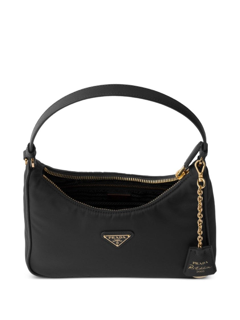 Prada Black Rectangular Recycled Polyamide Shoulder Bag