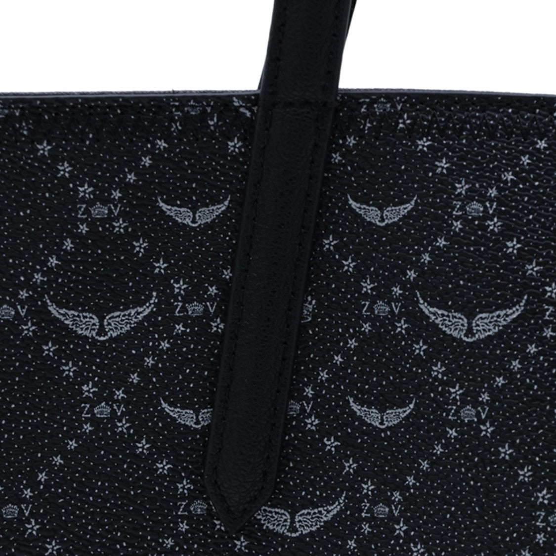 Zadig & Voltaire Black Z Monogram Print Double Handles Tote Bag