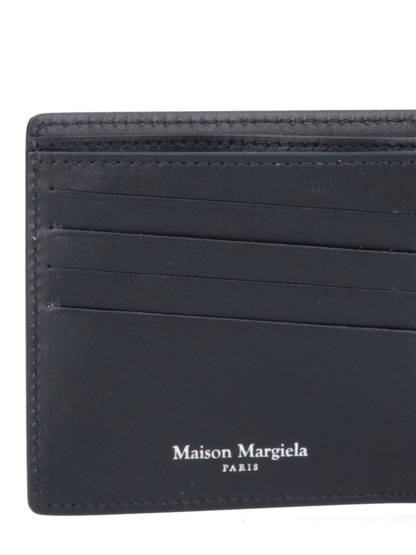 Maison Margiela Textured Black Calf Leather Bi-Fold Wallet