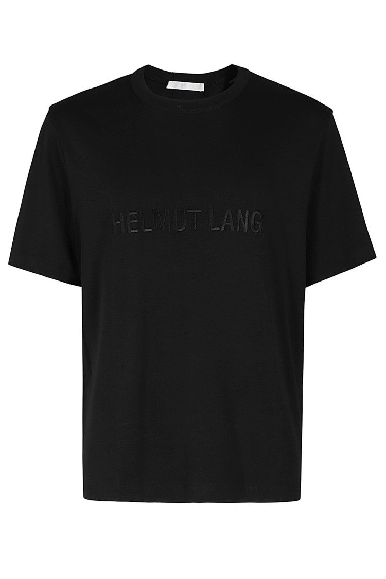 Helmut Lang Crew Neck T-Shirt With Subtle Tone-On-Tone Logo