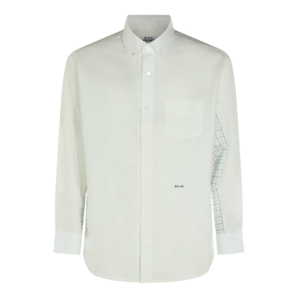 A.P.C. X Fragment Classic Button-Down Shirt With Contrasting Grid Pattern