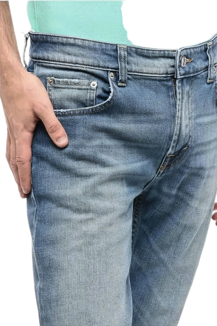 Department 5 Five-Pocket Slim-Fit Denim Pants With Light Wash