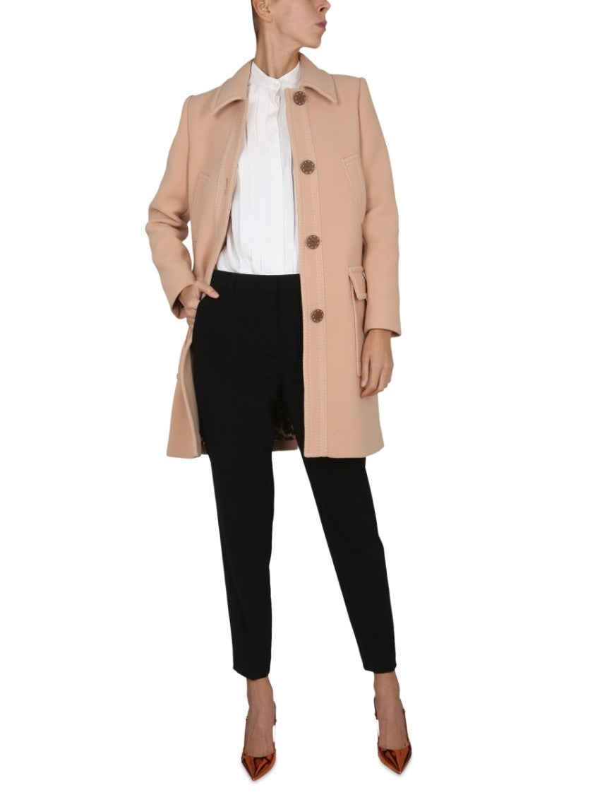 Boutique Moschino Short Virgin Wool Coat