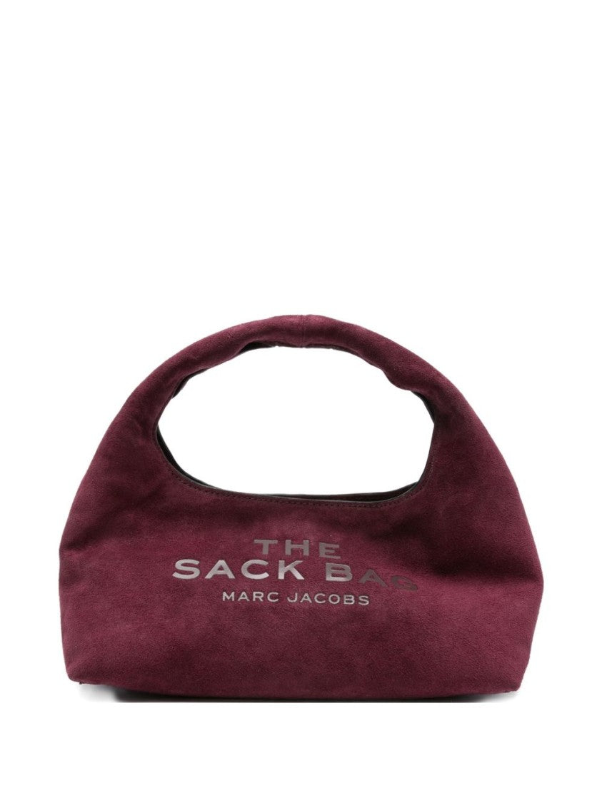 Marc Jacobs Suede Shoulder Bag With Embossed Logo